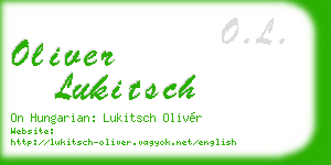 oliver lukitsch business card